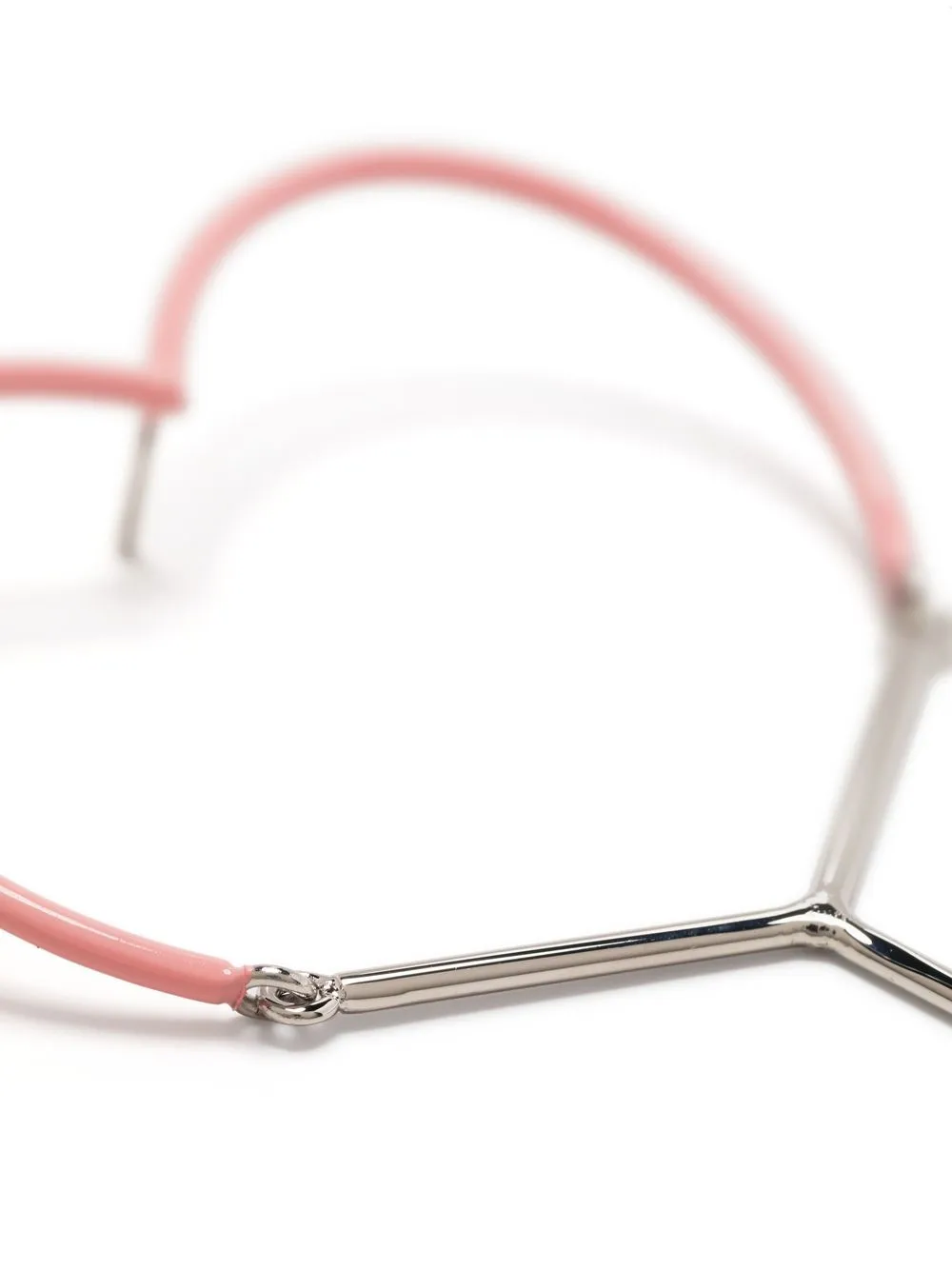  Y/project Two-tone Heart-shape Earrings - Pink 