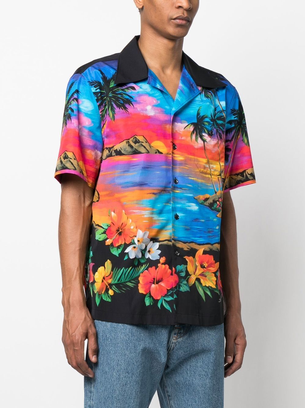 Shop Dolce & Gabbana All-over Graphic-print Shirt In Hh4jl