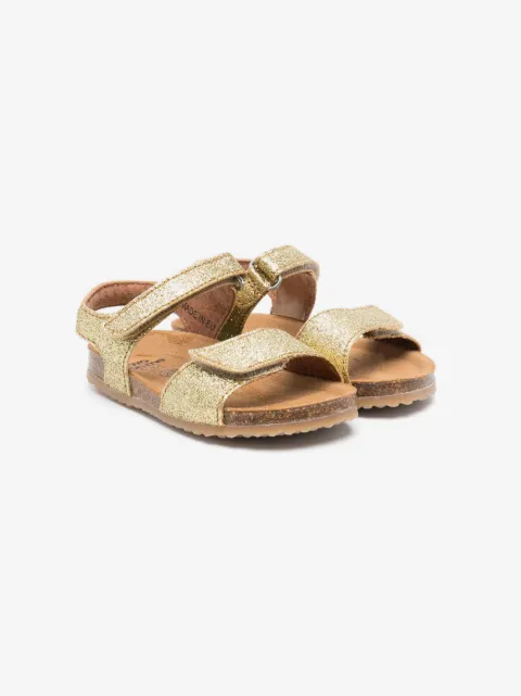 Two Con Me By Pépé glitter-effect leather sandals