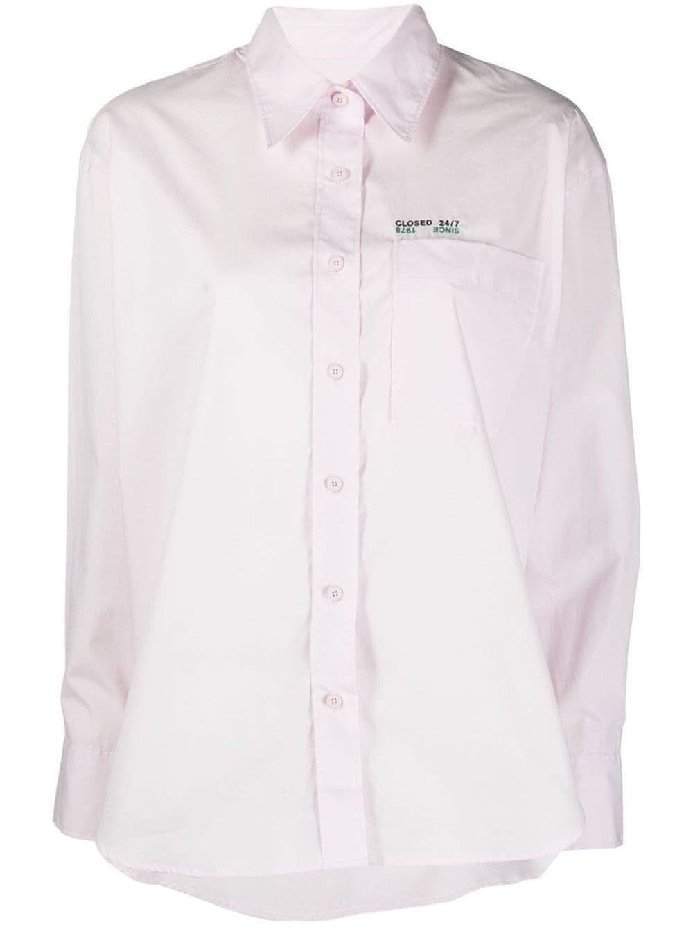 Shop Closed Logo-print Long-sleeved Shirt In Pink