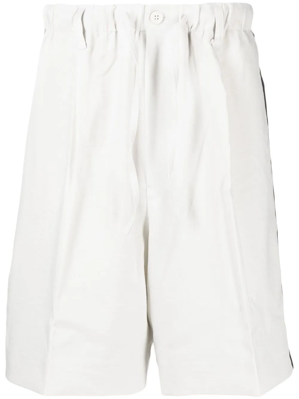 

Y-3 side-stripe cotton shorts - Green