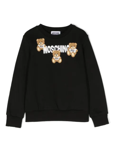Moschino Kids Toy Bear logo-print sweatshirt