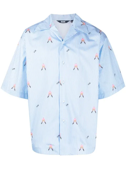 GCDS camisa estampada manga corta