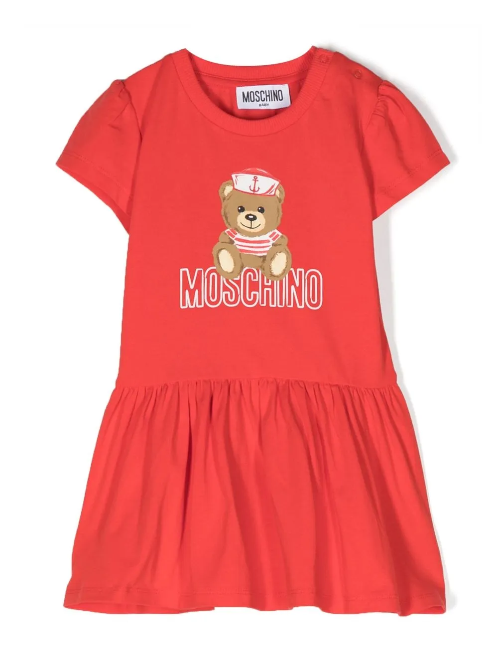 

Moschino Kids bear-print T-shirt dress - Red