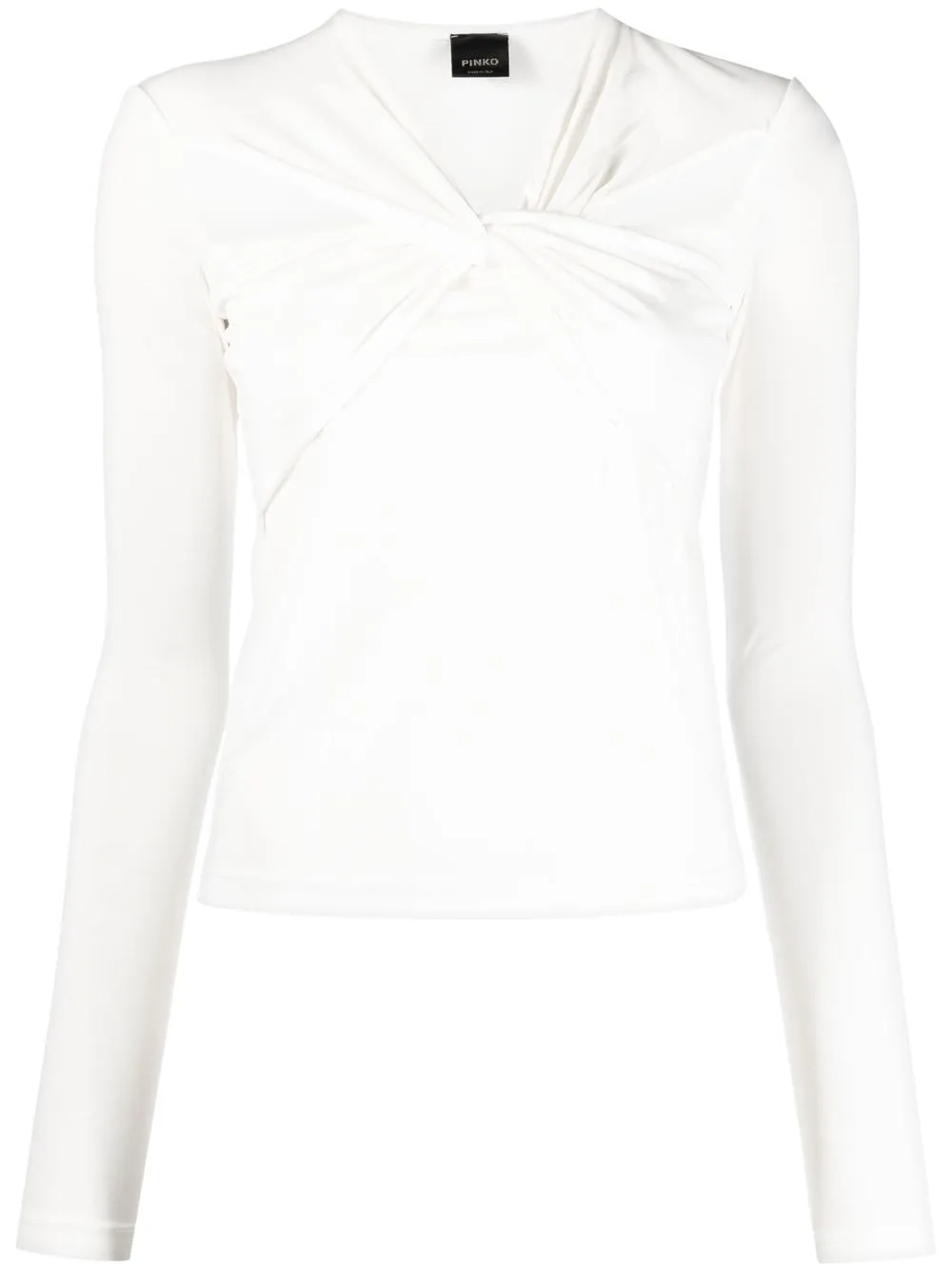 

PINKO crossover draped jersey - White