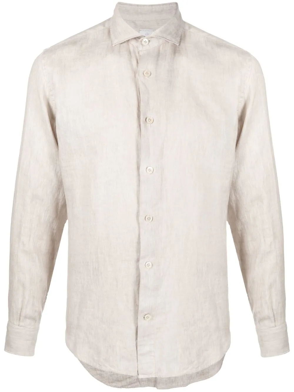 

Eleventy long-sleeve linen shirt - Neutrals