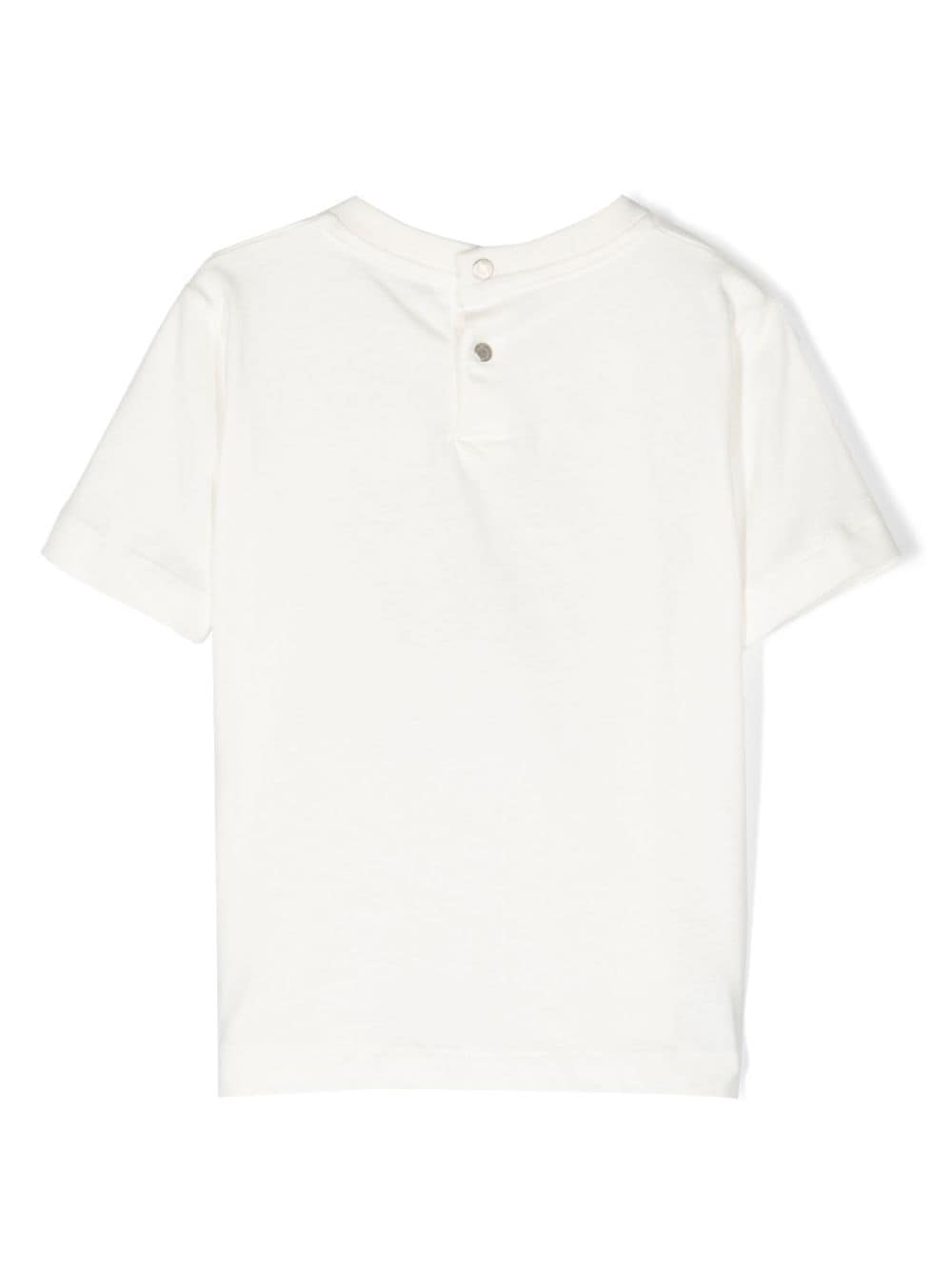 Image 2 of Roberto Cavalli Junior monogram-print cotton T-shirt