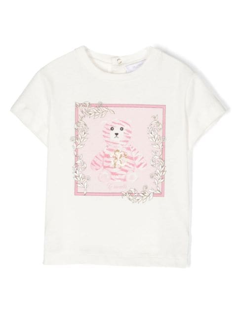 Roberto Cavalli Junior bear-print cotton T-shirt