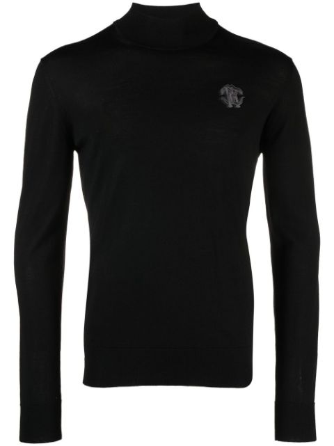 Roberto Cavalli mock-neck wool jumper