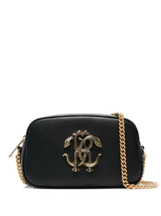 Roberto cavalli snake print shoulder bag outlet