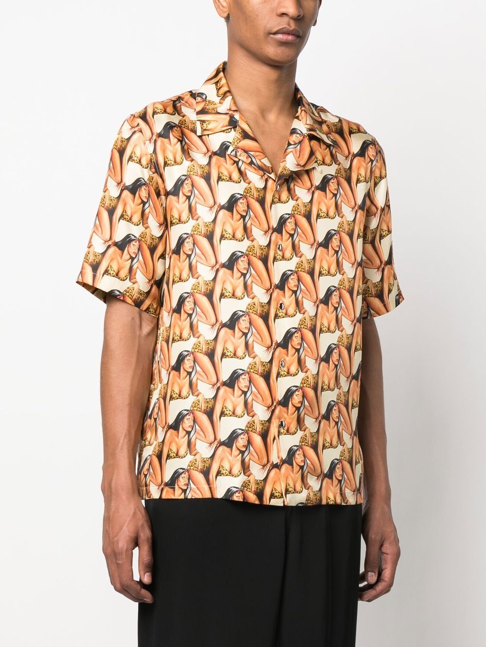Roberto Cavalli Overhemd met print Beige