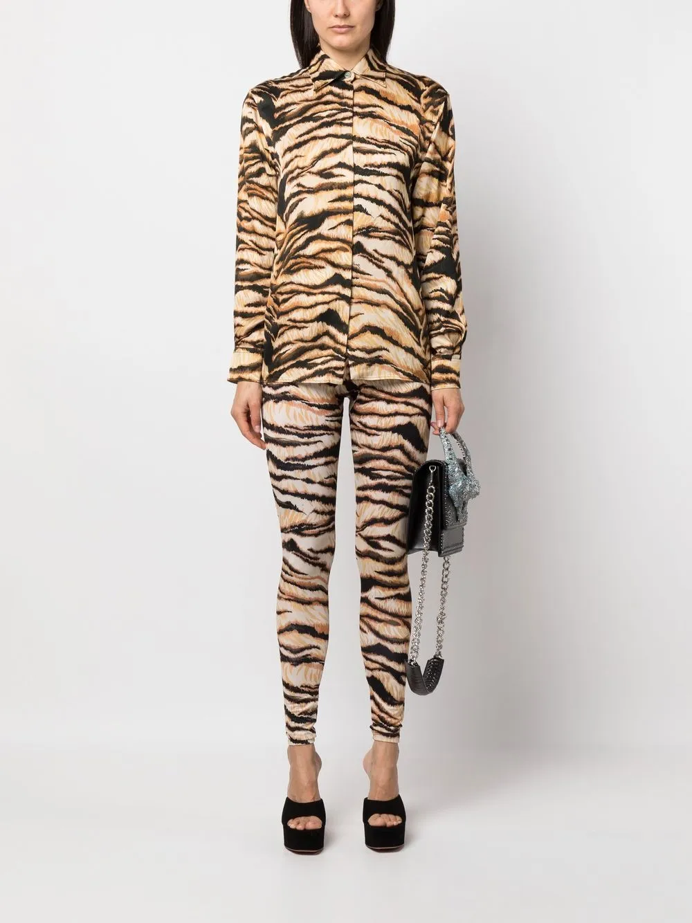 Roberto Cavalli Blouse met print - Beige