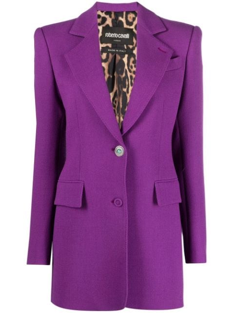 Roberto Cavalli single-breasted wool blazer 