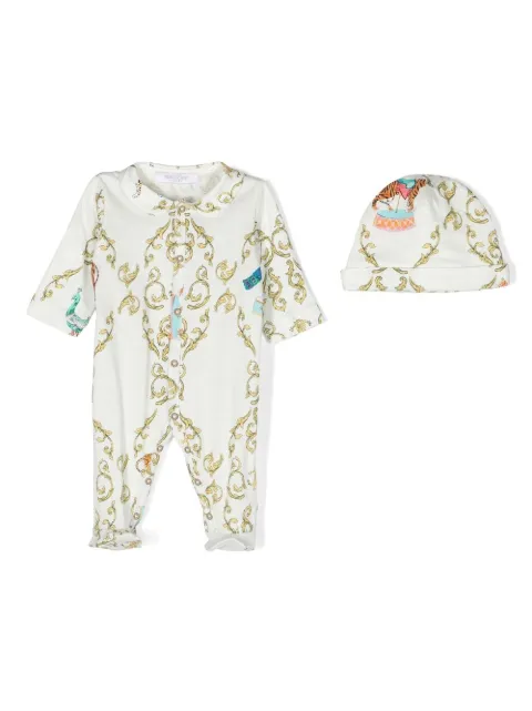 Roberto Cavalli Junior filigree-print babygrow set