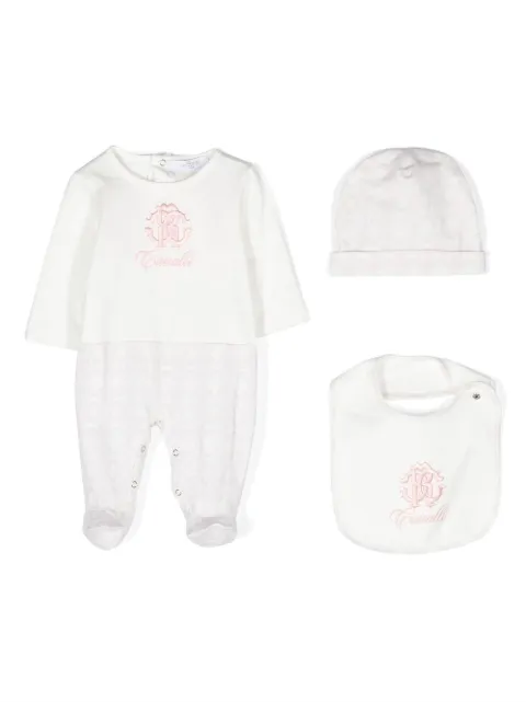 Roberto Cavalli Junior embroidered-logo babygrow set