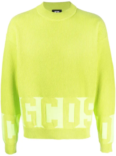 GCDS intarsia-knit logo jumper