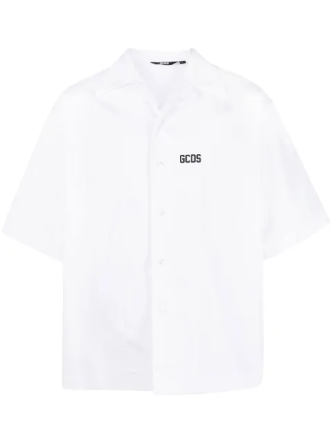 Gcds logo-print bowling shirt