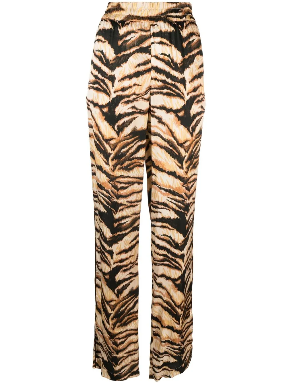 Roberto Cavalli タイガー ハイウエストパンツ - ニュートラル Roberto Cavalli タイガー ハイウエストパンツ - ニュートラル