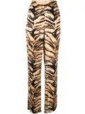 Roberto Cavalli high-waisted tiger-print trousers - Neutrals