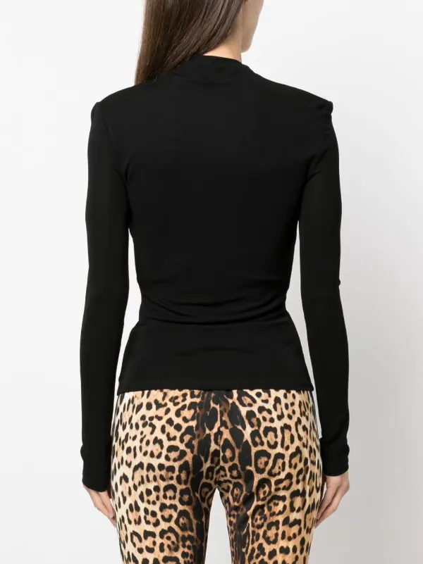 ROBERTO CAVALLI トップス Roberto Cavalli Beaded V-neck Top | Black | FARFETCH