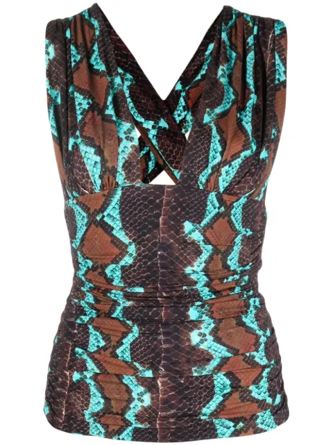 Roberto Cavalli snakeskin-print sleeveless top 