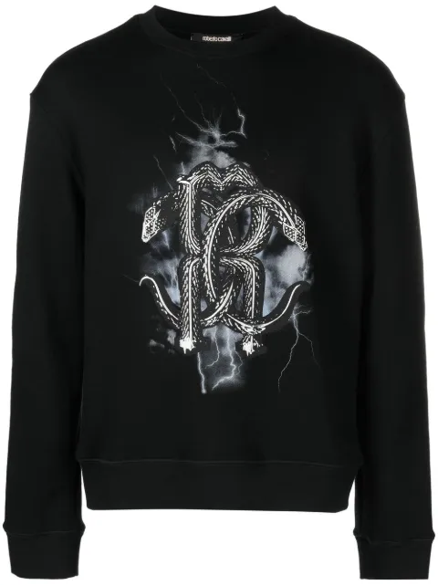 Roberto Cavalli Mirror Snake-print sweatshirt