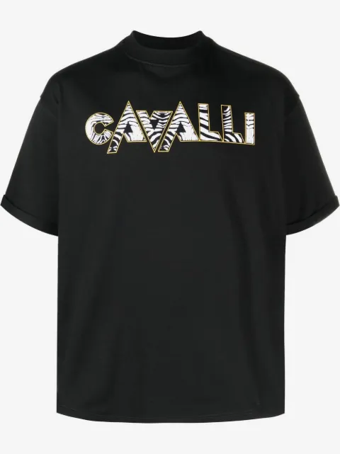 Roberto Cavalli t-shirt zébré à logo