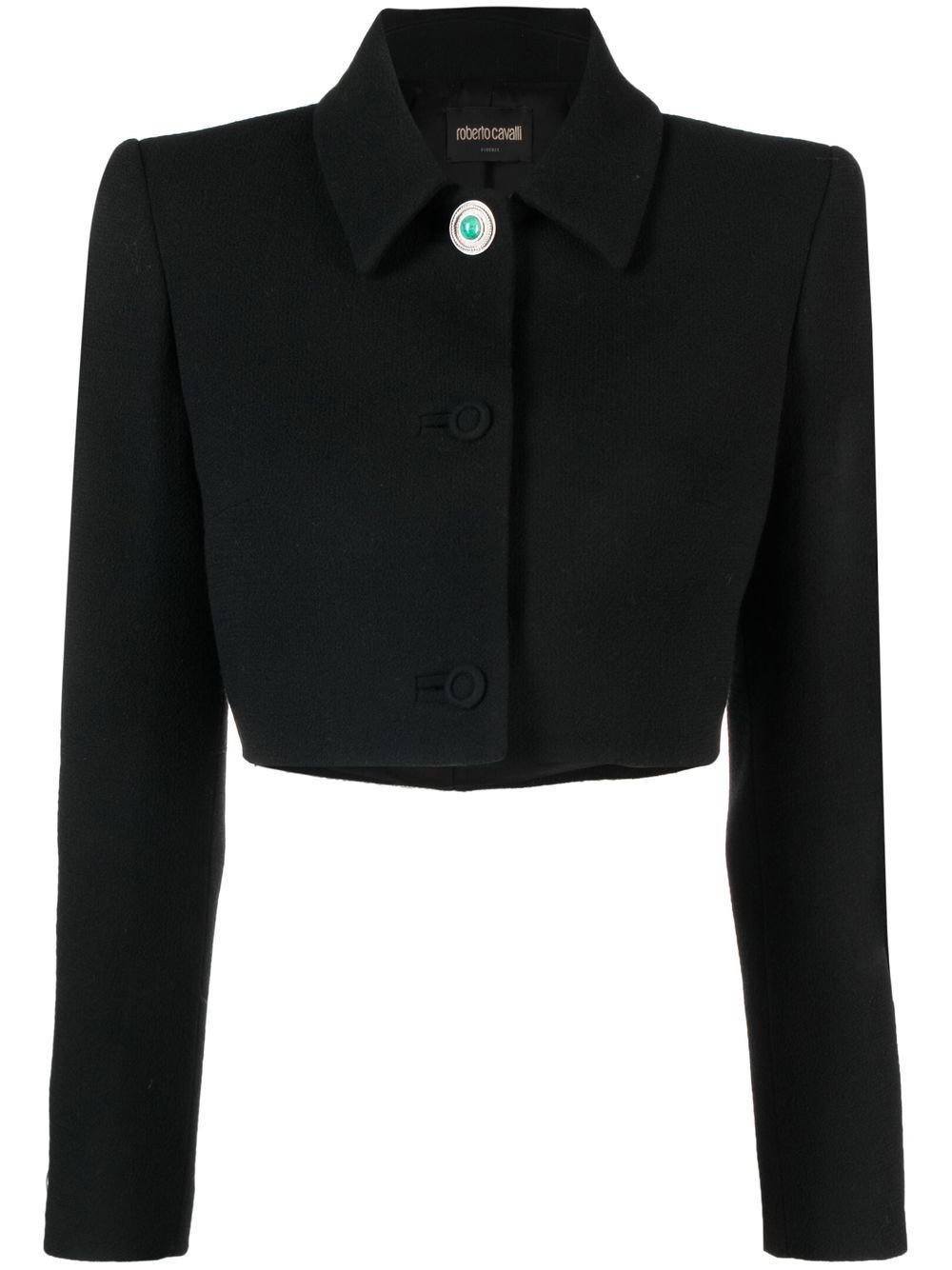 tailored cropped wool jacket