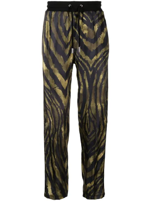 Roberto Cavalli printed silk track pants