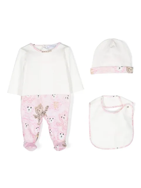 Roberto Cavalli Junior set de mameluco con animal print