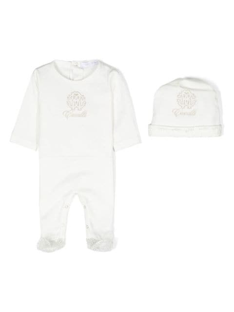 Roberto Cavalli Junior embroidered-logo babygrow set