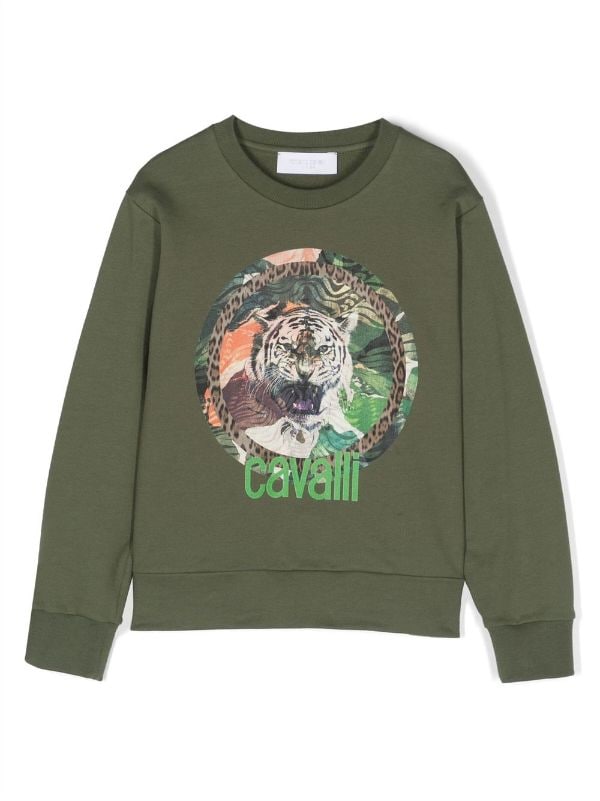 Roberto Cavalli tiger-print T-shirt - Farfetch