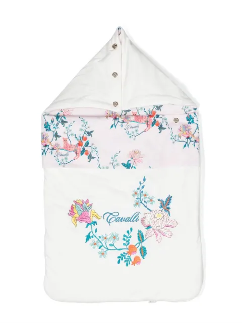 Roberto Cavalli Junior Saco de dormir em algodão com estampa floral