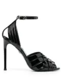 Roberto Cavalli caged patent-leather pumps - Black