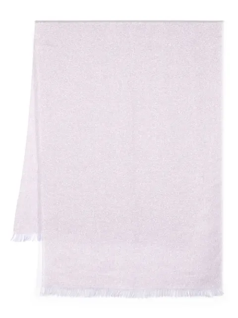 Myscarf metallic frayed-edge scarf