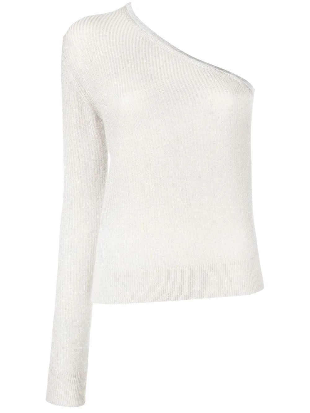 

Forte Forte one-shoulder knitted top - Neutrals