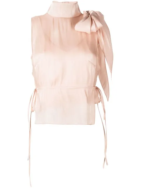 Victoria Beckham bow-tie sleeveless blouse
