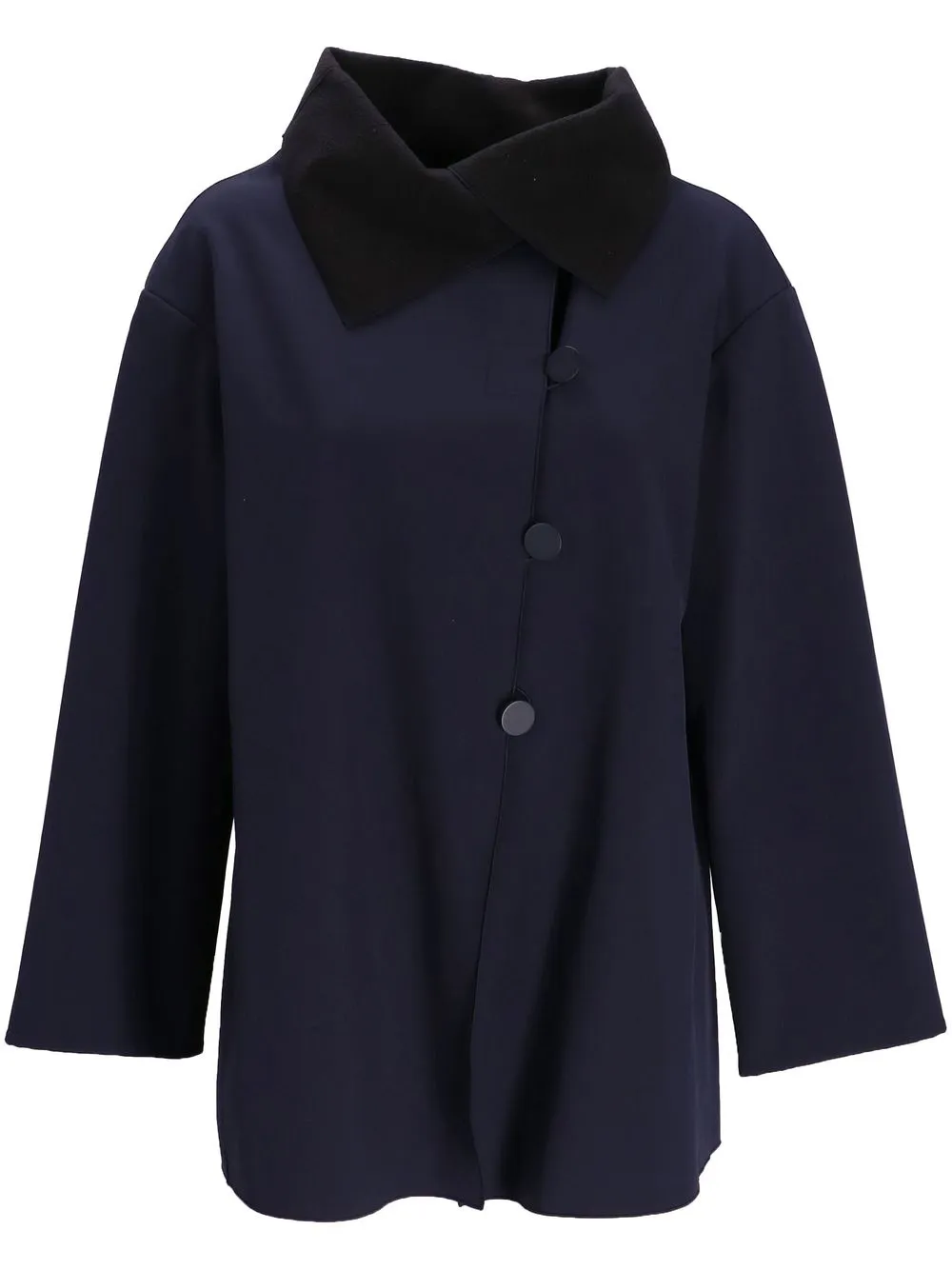 

Emporio Armani off-centre button fastening coat - Blue