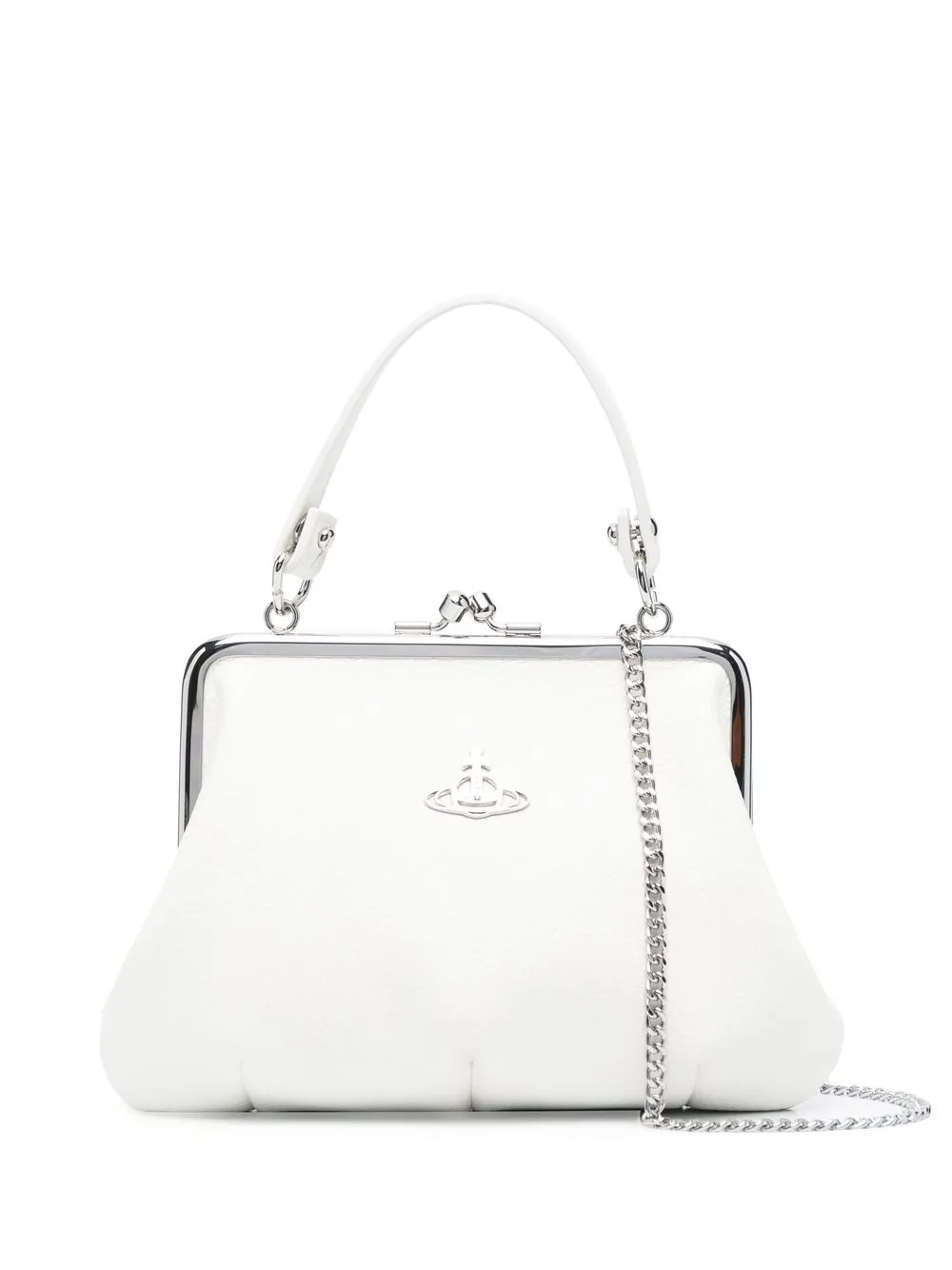 

Vivienne Westwood Orb-detail clutch bag - White