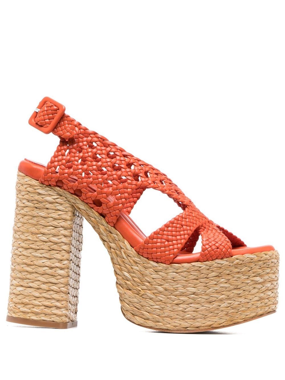 Shop Paloma Barceló 140mm Open-toe Sandals In Orange