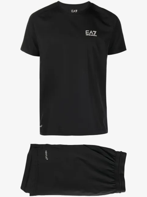 Ea7 Emporio Armani Conjunto de camiseta e bermuda com logo