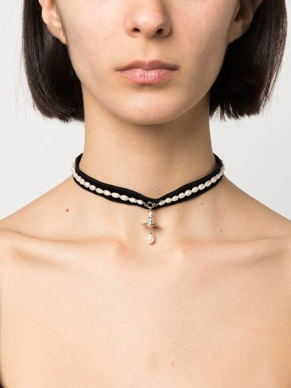 Vivienne Westwood Aleksa Velvet Pearl Chocker - Farfetch