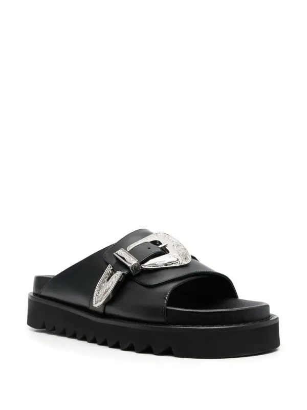 Toga Virilis western-buckle Leather Sandals - Farfetch