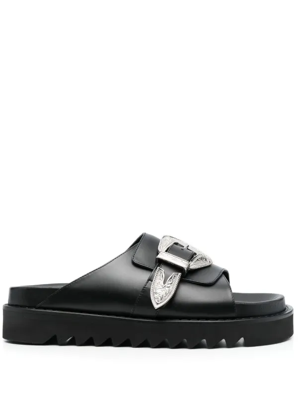 Toga Virilis western-buckle Leather Sandals - Farfetch