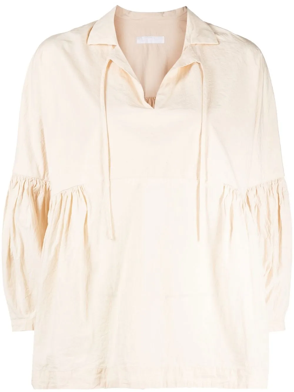 

Casey Casey Camelia gathered-detail blouse - Brown