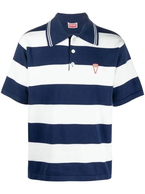 Polo rayé à logo brodé - Kenzo - Modalova