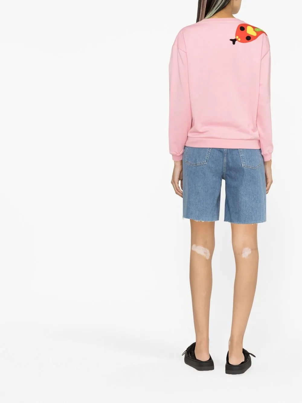 Kenzo Motif Embroidered Crewneck Sweatshirt In Pink