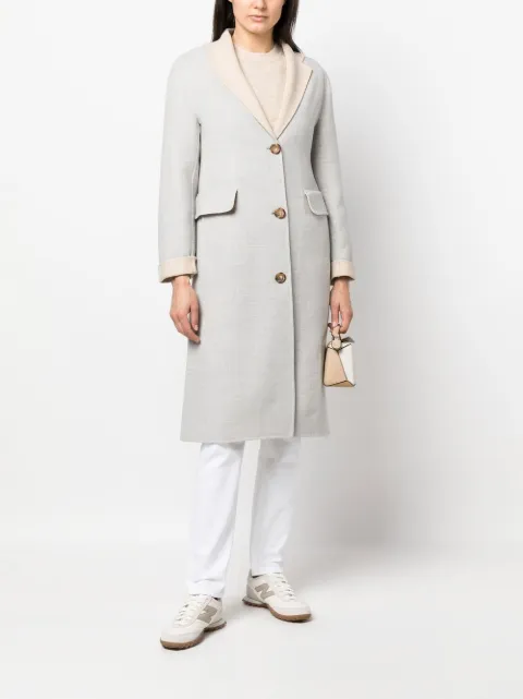 Eleventy two-tone single-breasted wool coat F85CAPD02TES0F014 - 1
