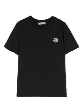 Moncler Enfant ロゴ Tシャツ | ブラック | FARFETCH JP