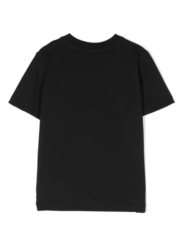 Moncler Enfant logo patch short sleeved T shirt Black FARFETCH TH